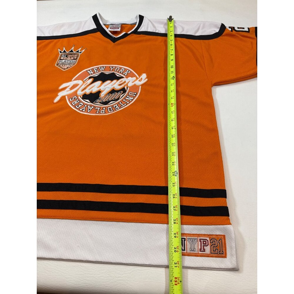 Vintage New York Players 21 XL Orange Jersey Sports Design Polyester (LL285) - Picture 6 of 8